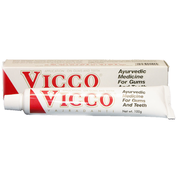 ヴィッコ バジュラダンティ 歯磨き粉 (Vicco Vajradanti Toothpaste – 100g)