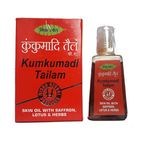 【インド直輸入】クムクマディ テーラム 25ml | サフラン配合「黄金の美容液」美肌オイル - Ayurkai