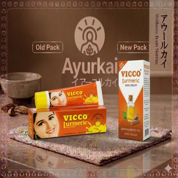 【インド直輸入】Vicco ターメリック スキンクリーム|ウコン+サンダルウッドオイル 輝く肌に | Ayurkai Japan