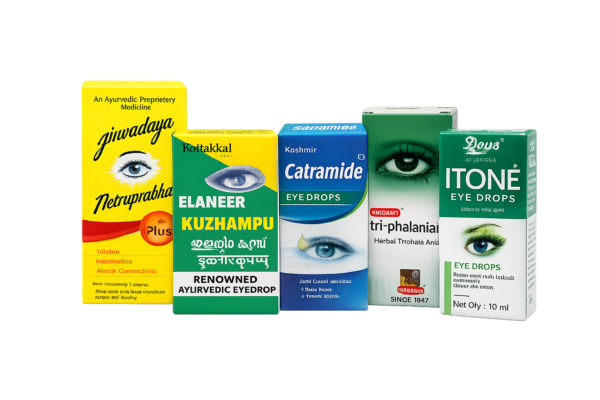 アーユルヴェーダ アイケア 5本セット (Ayurvedic Eye Care Combo – Set of 5 Eye Drops)