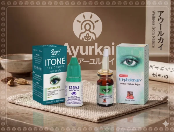【インド直輸入】アーユルヴェーダ目薬プレミアムセット｜ITONE＋トリファランジャン 2本組 | Ayurkai Japan