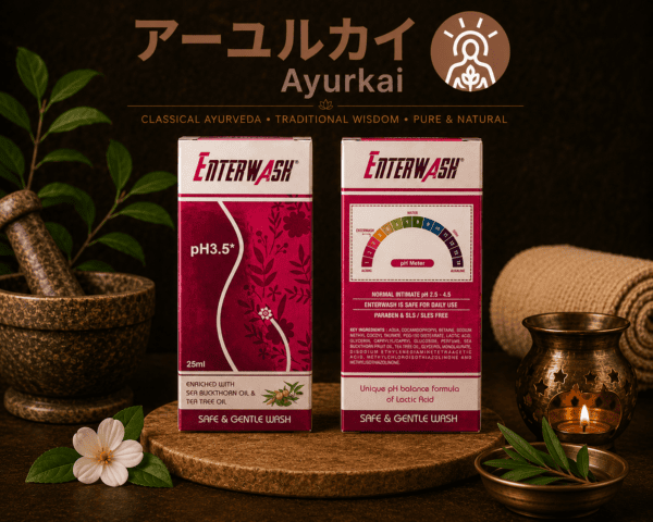 【インド直輸入】ENTERWASH インティメートウォッシュ 25ml｜pH3.5 乳酸 シーバックソーン ティーツリー SLSフリー | Ayurkai Japan